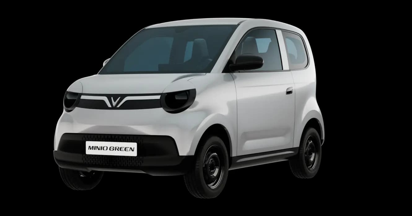 VinFast Minio Green nhìn nghiêng trên nền trong suốt