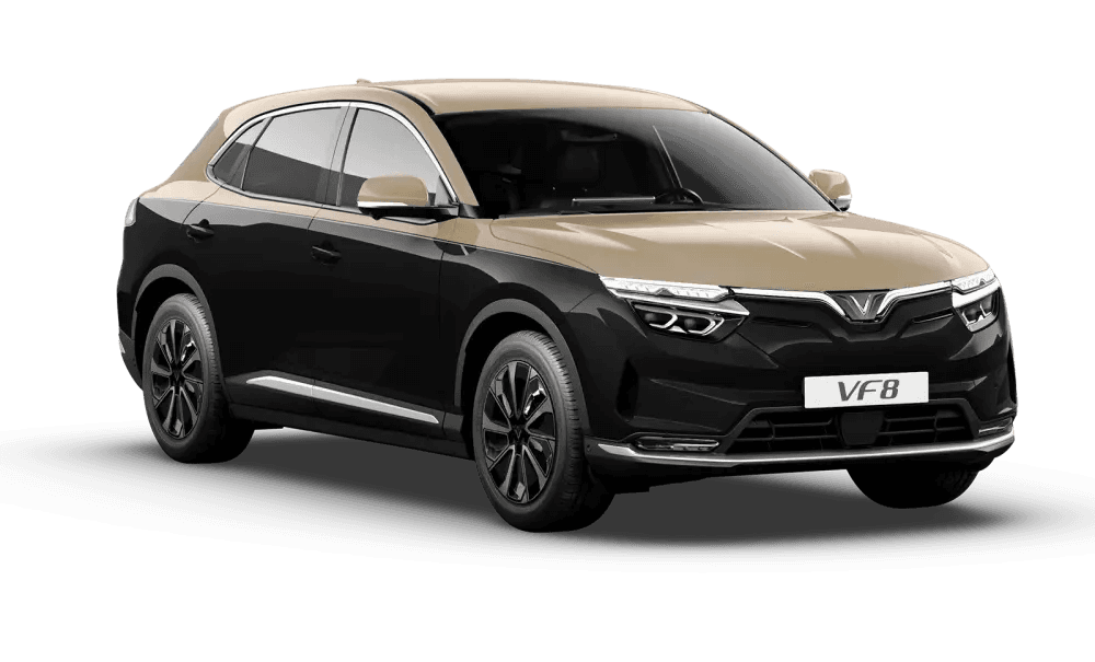 VinFast VF 8 màu đen nhìn nghiêng trước